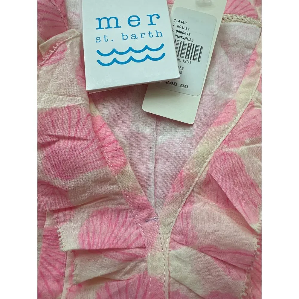 Mer St. Barth NWT Shell Beach Pink Giselle Mini Dress Size XS - Picture 11 of 13